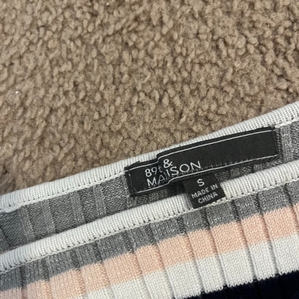 Striped, long-sleeve cardigan (size: s)